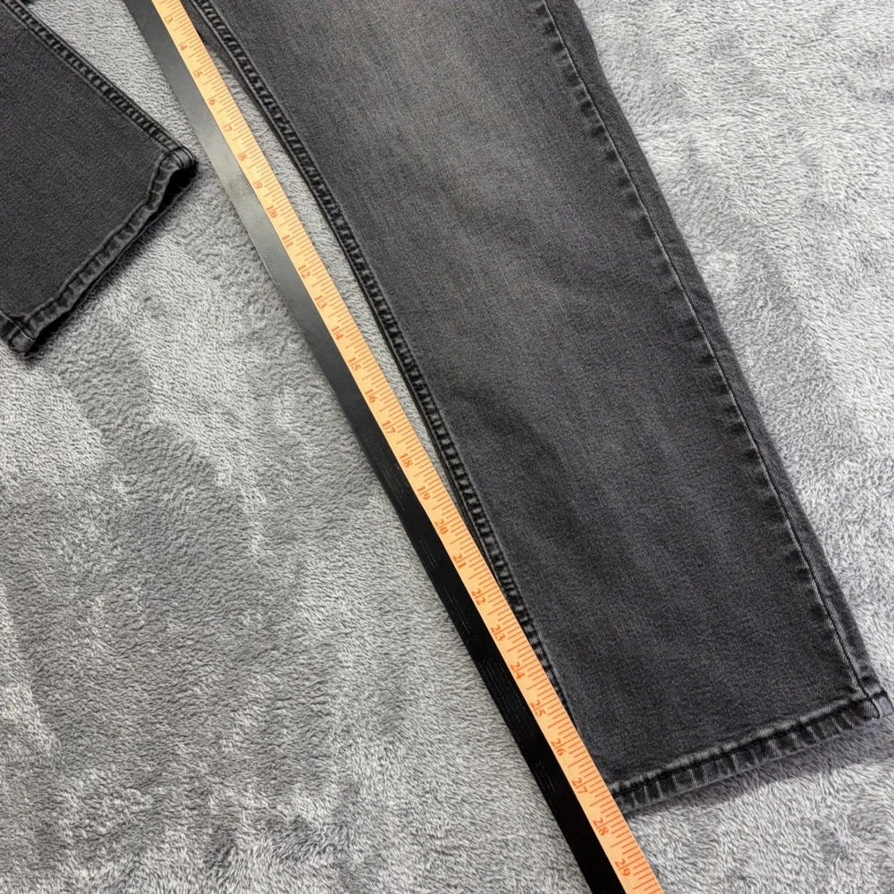 Levi's 514 Straight Fit Jeans Mens 32x30 Black Good Stretch Denim Zip Fly